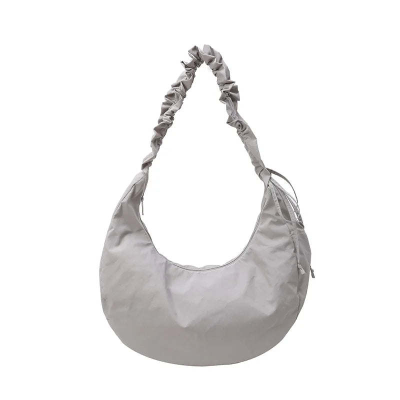 Pleated Shoulder Strap Drawstring One Shoulder Armpit Bag Spring Fashion New Large Capacity Casual Versatile Handbag Women
