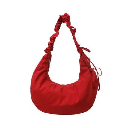 Pleated Shoulder Strap Drawstring One Shoulder Armpit Bag Spring Fashion New Large Capacity Casual Versatile Handbag Women